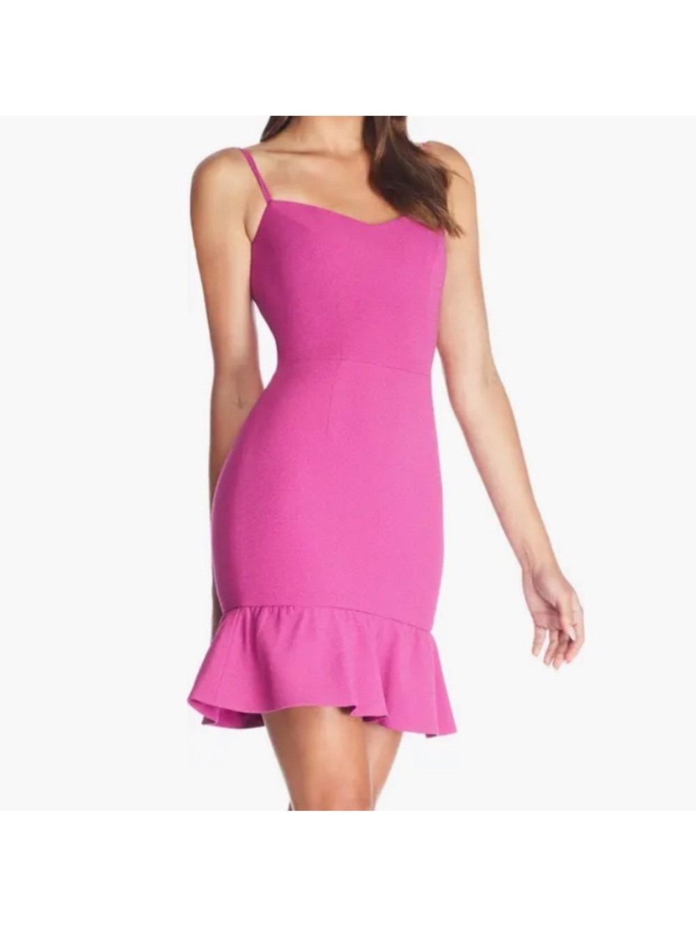 Dress The Population Hibiscus Mira Ruffled Hem Mini Dress